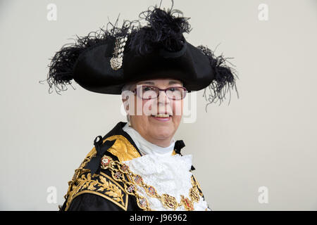 Cllr Anne Underwood zu Birmingham Oberbürgermeister Stockfoto