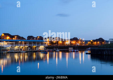 Blick von Brunswick Dock Albert Dock Stockfoto