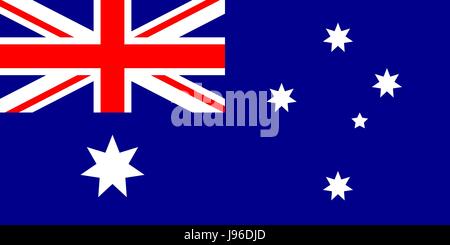 Australien Flagge Vektor-illustration Stock Vektor