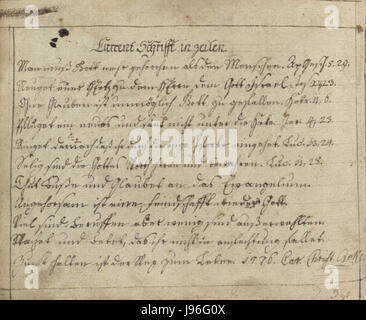Stephanus Hayn Kalligraphieheft 1775-11 Stockfoto