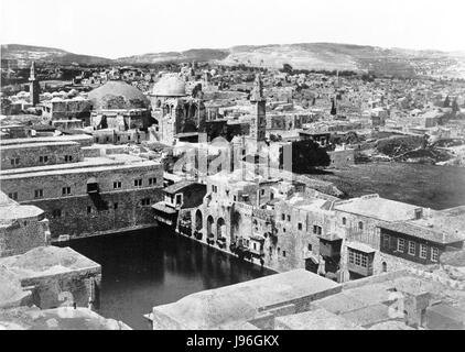 Der Pool des Hezekiah Jerusalem. Francis Frith (A) Stockfoto