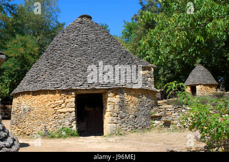 Frankreich, Hütten, Bau, Spaziergang, gehen, gehen, Wandern, Denkmal, Firma, fest, Stockfoto