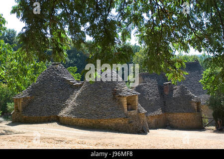 Frankreich, Hütten, Bau, Spaziergang, gehen, gehen, Wandern, Denkmal, Firma, fest, Stockfoto