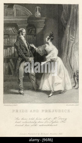 Pickering Greatbatch Jane Austen-stolz und Vorurteil sie erzählte ihm dann was Mr. Darcy für Lydia freiwillig getan hatte Stockfoto