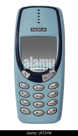Blaue original Nokia 6210-Telefon Stockfoto