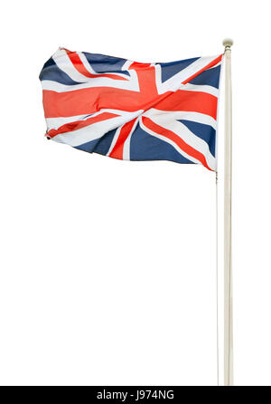 isoliert, England, Fahne, British, England, Englisch, Königreich, blau, isoliert, Stockfoto