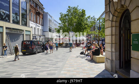 Freitag Markt, High Street, Chelmsford, Essex, England, UK Stockfoto