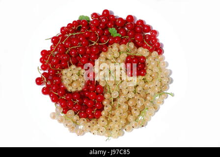 rote und weiße Johannisbeeren Yin yang Stockfoto