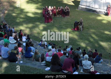 Ödipus Tragödie spielte im Freien Amphitheater Stockfoto