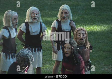 Ödipus Tragödie spielte im Freien Amphitheater Stockfoto