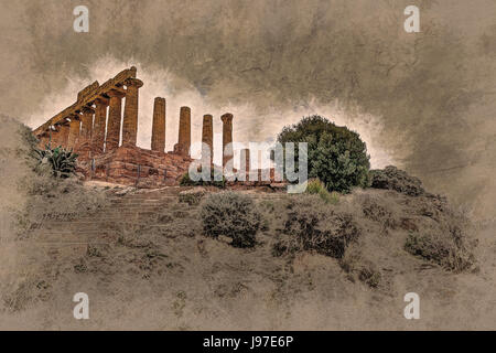 Tempel der Juno-griechischen antike Sehenswürdigkeiten im Valle dei Templi Stockfoto