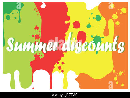 Sommer-Rabatt-Karte. Stockfoto