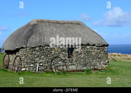 Skye Museum of Island Life strohgedeckten Hütte Kilmuir Isle Of Skye Schottland Stockfoto