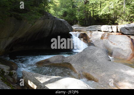 Das Becken im Franconia Notch State Park Stockfoto