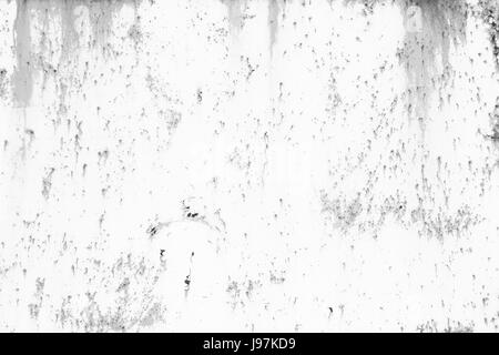 Rostiges Metall verkratzt Industrieerfahrung. Grunge schwarze und weiße Textur Vorlage für Overlay-Grafik. Stockfoto