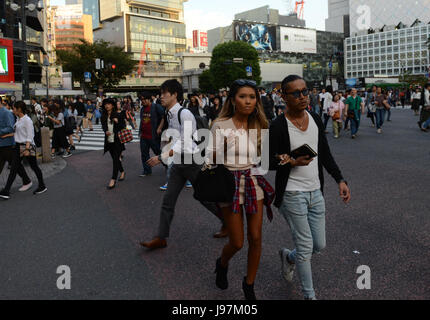 Kreuzung Shibuya in Tokio, Japan Stockfoto