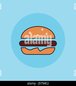 Burger Vektor-Zeichen-Abbildung-Symbol. Stock Vektor