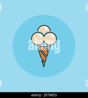 Eis, Vektor-Zeichen-Abbildung-Symbol. Stock Vektor