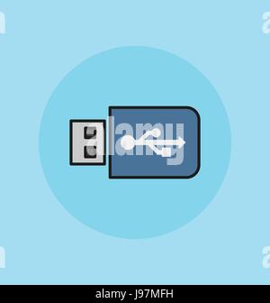 USB-Flash-Laufwerk-Symbol Vektor. Stock Vektor