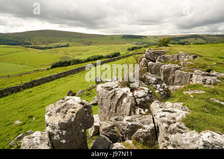 Robuste Moorland im Peak District Derbyshire England Stockfoto