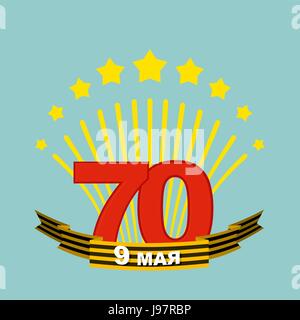 9. Mai. Tag des Sieges. Gruß. Übersetzung aus dem russischen: 9 Mai. Tag des Sieges " Stock Vektor