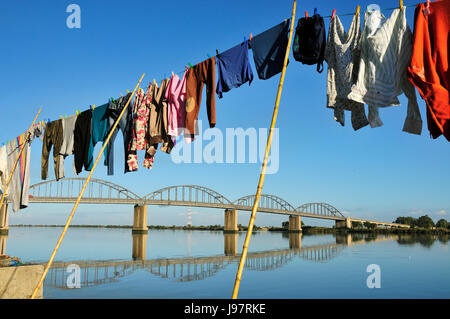 Der Tejo in Vila Franca de Xira. Portugal Stockfoto