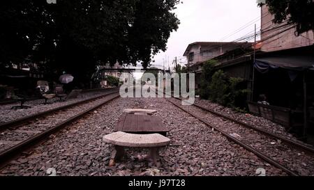 Schulen Sie näher kommen in Zug Bahnhof Hua Lamphong Bangkok Thailand Stockfoto