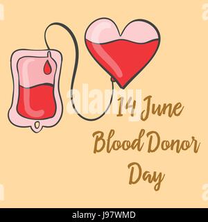 Welt Blood Donor Day Feier Stock Vektor