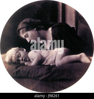 Mein Enkelkind im Alter von 2 Jahren & 3 Monaten von Julia Margaret Cameron Stockfoto