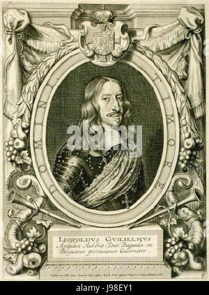 Leopold Wilhelm Archduke von Österreich P. de Jode 1697 Stockfoto