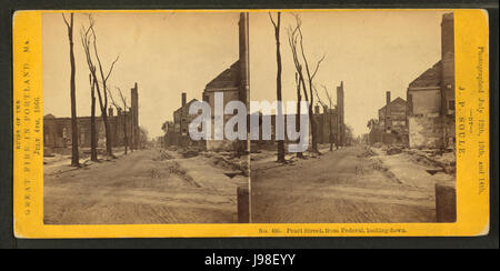 Pearl Street, vom Bund, Blick nach unten, durch John s. Soule 4 Stockfoto