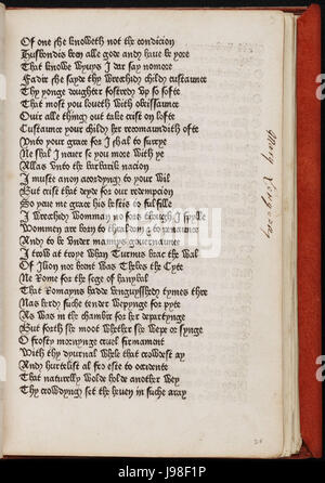 Seite von The Canterbury Tales von Geoffrey Chaucer von William Caxton 1477 gedruckt Stockfoto