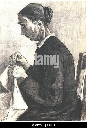 Sien, Nähen, halbe Figur F1025 Vincent Van Gogh Stockfoto