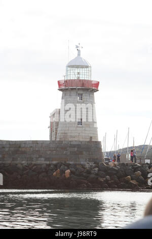 Howth Leuchtturm im Hafen von Howth, Dublin Irland Stockfoto