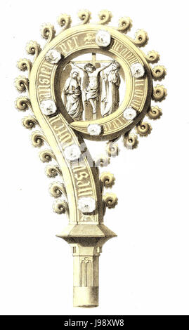 MZK 002 Nr 10 Bischofstab Lithurgisch Symbolische Bedeutung Tafel Raigern 1 Stockfoto