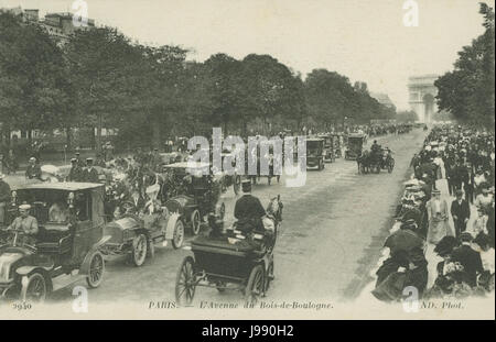 ND Phot., Paris L'Avenue du Bois de Boulogne, ca. 1916 Stockfoto