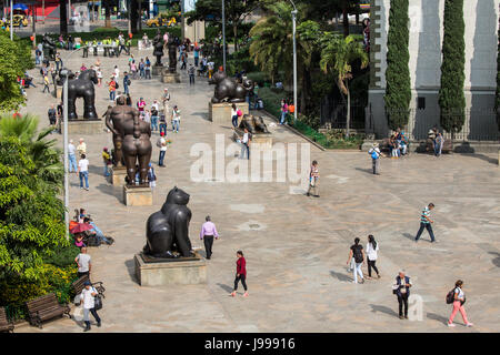 Platz vor der Botero Art Gallery in Medellin Colombia Stockfoto