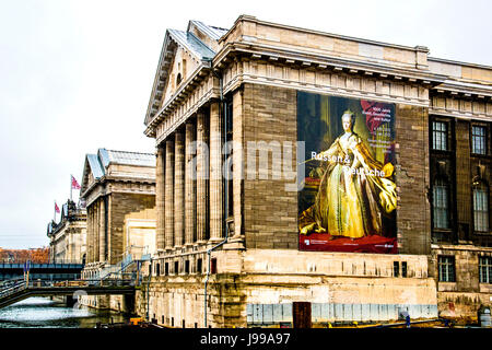 Berlin, Museumsinsel Mit Bode Und Pergamonmuseum Stockfoto