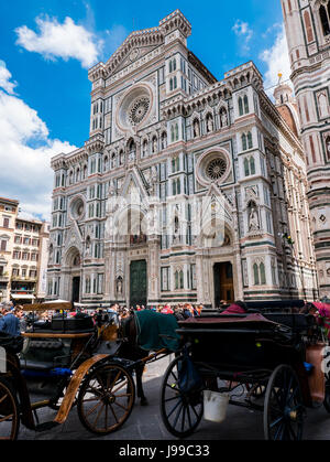 Florenz, Italien - 20. April 2017 - der Dom in Florenz, Italien, an einem sonnigen Tag. Stockfoto