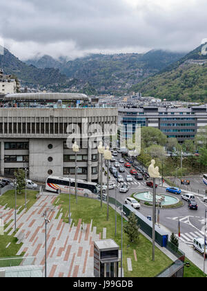 Andorra La Vella, Kapital Stadt von Andorra Zustand, Skulptur des Künstlers Jaume Plensa Stockfoto