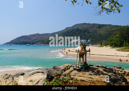 eine Landschaft von Phuket Aussichtspunkt am Nai Harn Beach befindet sich in der Provinz Phuket, Thailand. Stockfoto