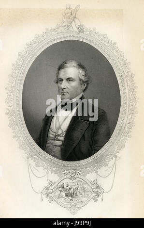 Antike c1860 Gravur, Millard Fillmore. Millard Fillmore (1800-1874) war der 13. Präsident der Vereinigten Staaten (1850Ð53), das letzte Mitglied der Whig Party während im Weißen Haus sein. QUELLE: ORIGINAL GRAVUR. Stockfoto