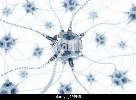 Künstliche neuronale Netz Stockfoto