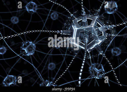 Künstliche neuronale Netz Stockfoto