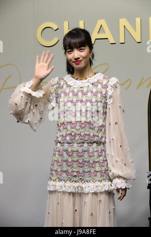 Tokio, Japan. 31. Mai 2017. Japanische Schauspielerin stellt Nana Komatsu bei einem Foto-Shooting von Chanel Métiers d ' Art Kollektion in Tokio auf Mittwoch, 31. Mai 2017. Kredite: Yoshio Tsunoda/AFLO/Alamy Live-Nachrichten Stockfoto