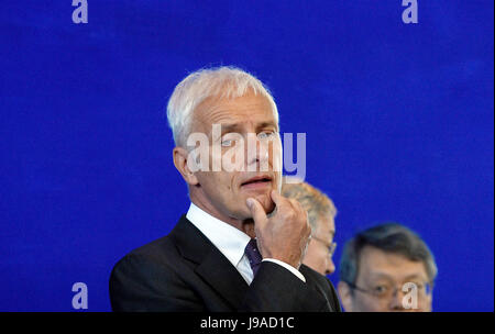 Berlin, Deutschland. 1. Juni 2017. Matthias Müller, Vorstandsvorsitzender der Volkswagen AG, abgebildet im Bundeskanzleramt in Berlin, Deutschland, 1. Juni 2017. Foto: Rainer Jensen/Dpa/Alamy Live-Nachrichten Stockfoto