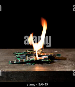 brennende Ram-sticks Stockfoto