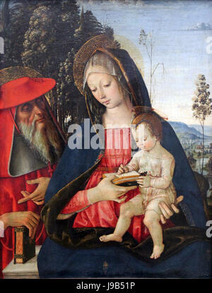 1500 Pinturicchio Maria Mit Dem Kind un Dem hl. Hieronymus anagoria Stockfoto