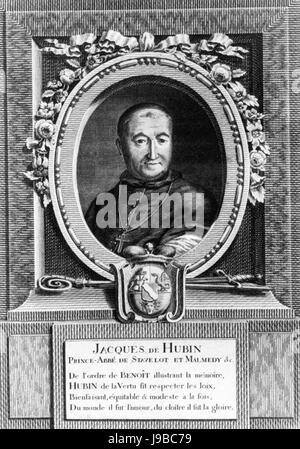 Stavelot Prinz Abt Jacques de Hubin Stockfoto