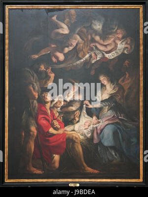Peter Paul Rubens De Aanbidding van de Hirten Stockfoto